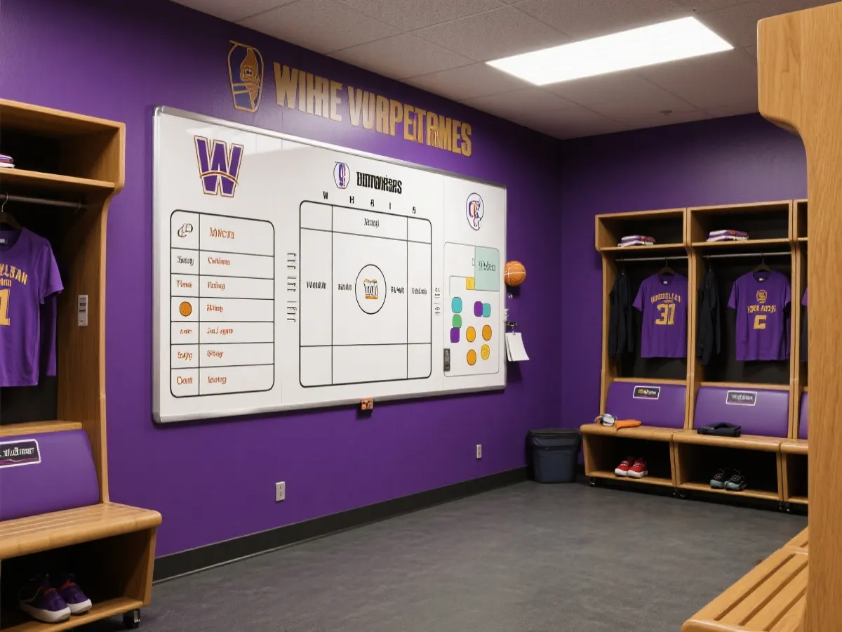 女篮战术板与更衣室