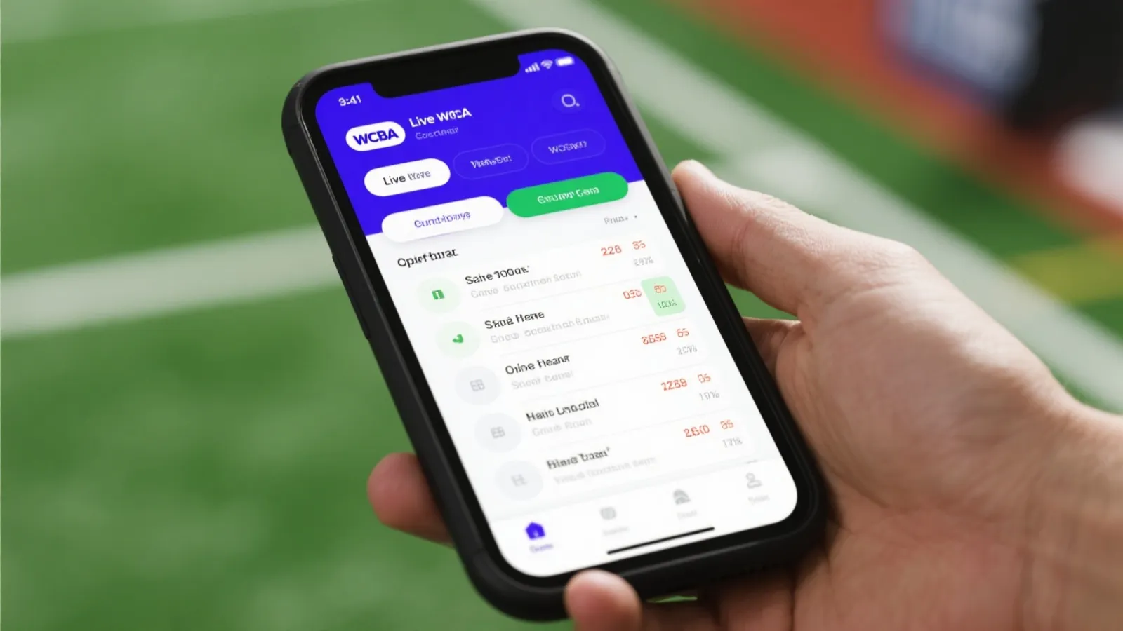 女篮联赛直播App界面示意图